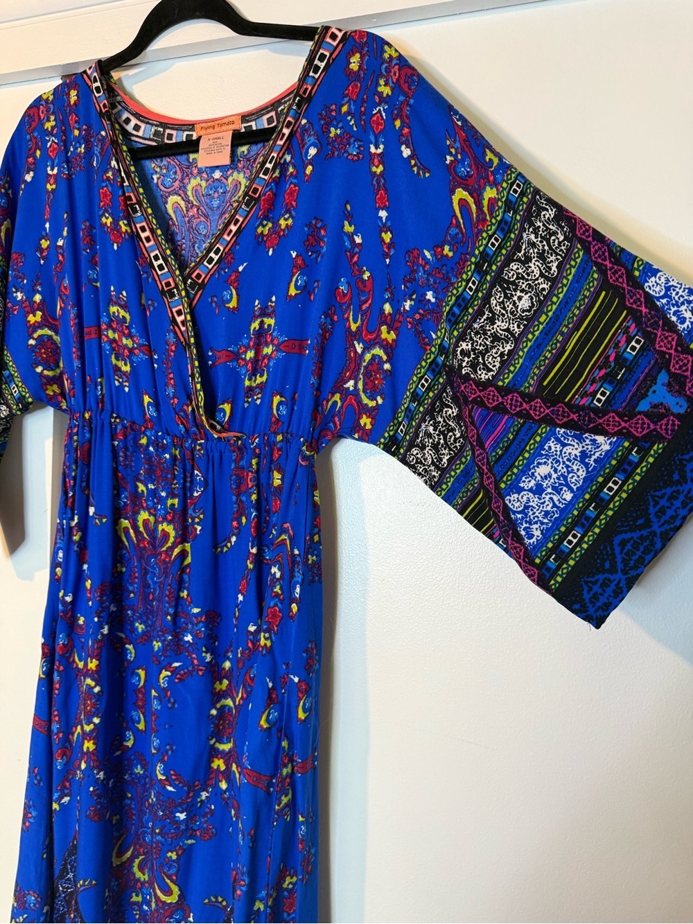 Flying Tomato Royal Blue Boho Floral Maxi Dress - Picture 5 of 8